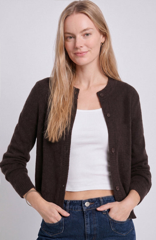 Brown Button Cardigan