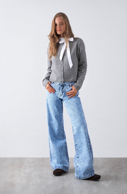 Blue Pocket Ojal Pants