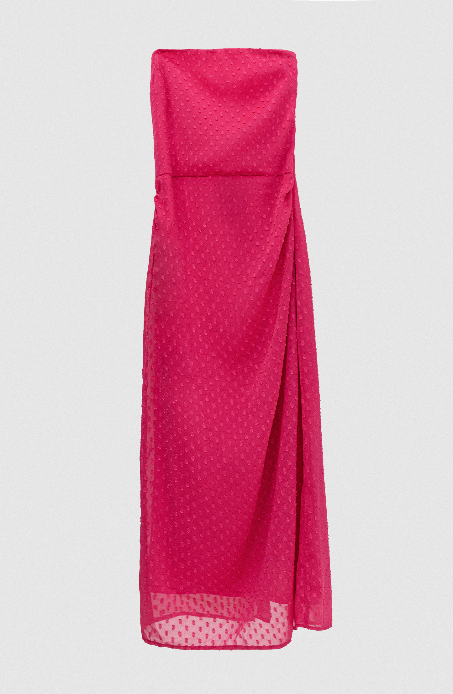Fuchsia Strapless Dress with Bolero