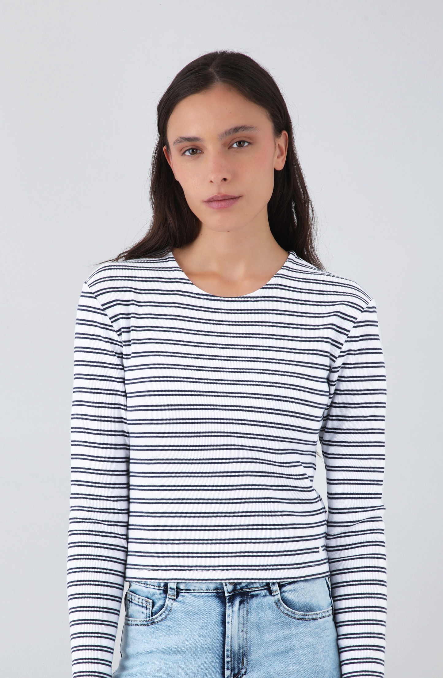 Long Sleeve T-Shirt Lineas White