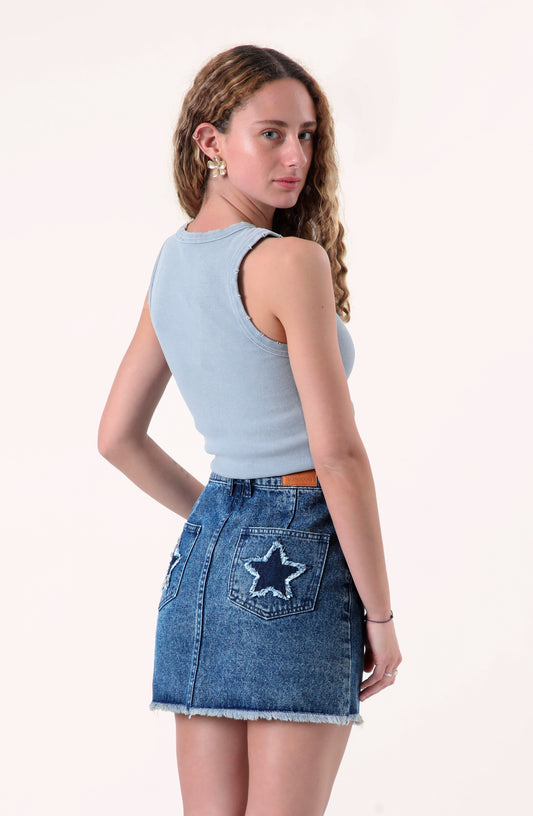 Blue Stars Skirt