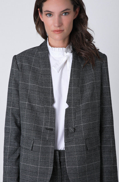 Gray Lurex Knit Blazer