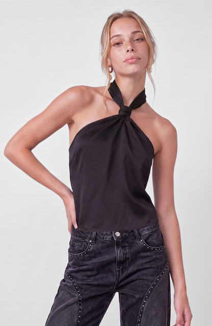 Black Halter Top