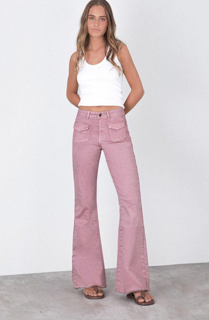 Flare Pocket Pink Pants
