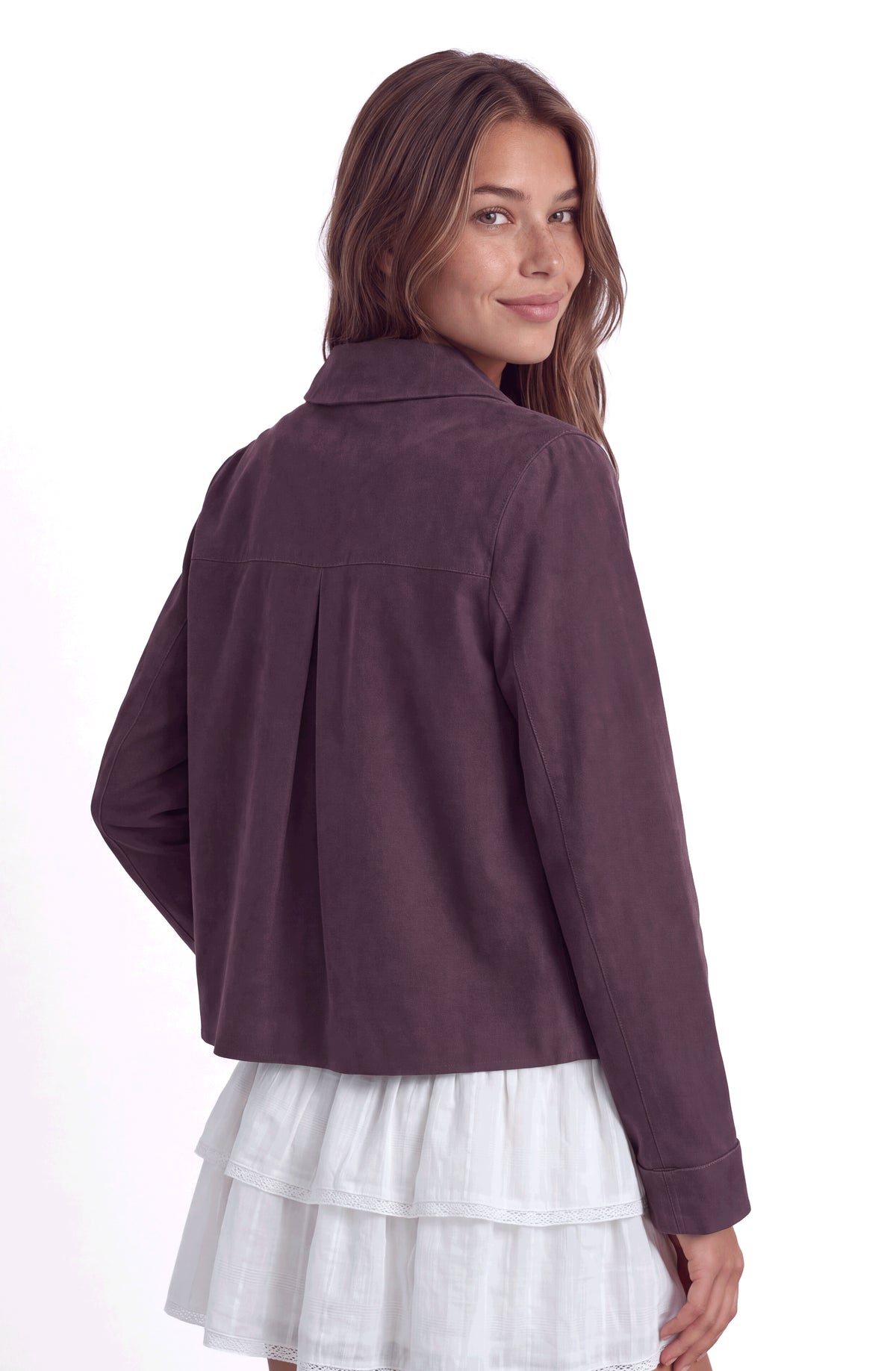 Purple Peter Pan Collar Jacket