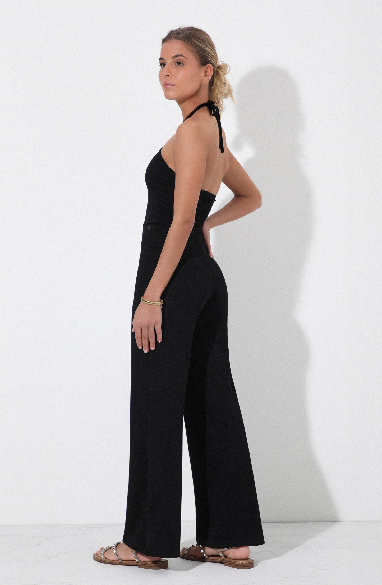 Long Halter Jumpsuit Black