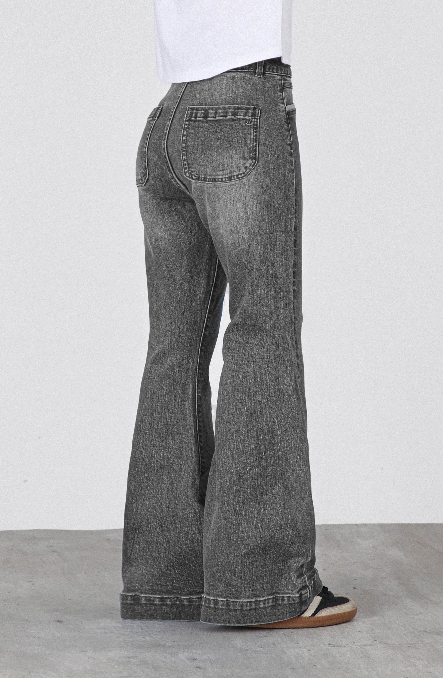Pocket Flare Black Pants