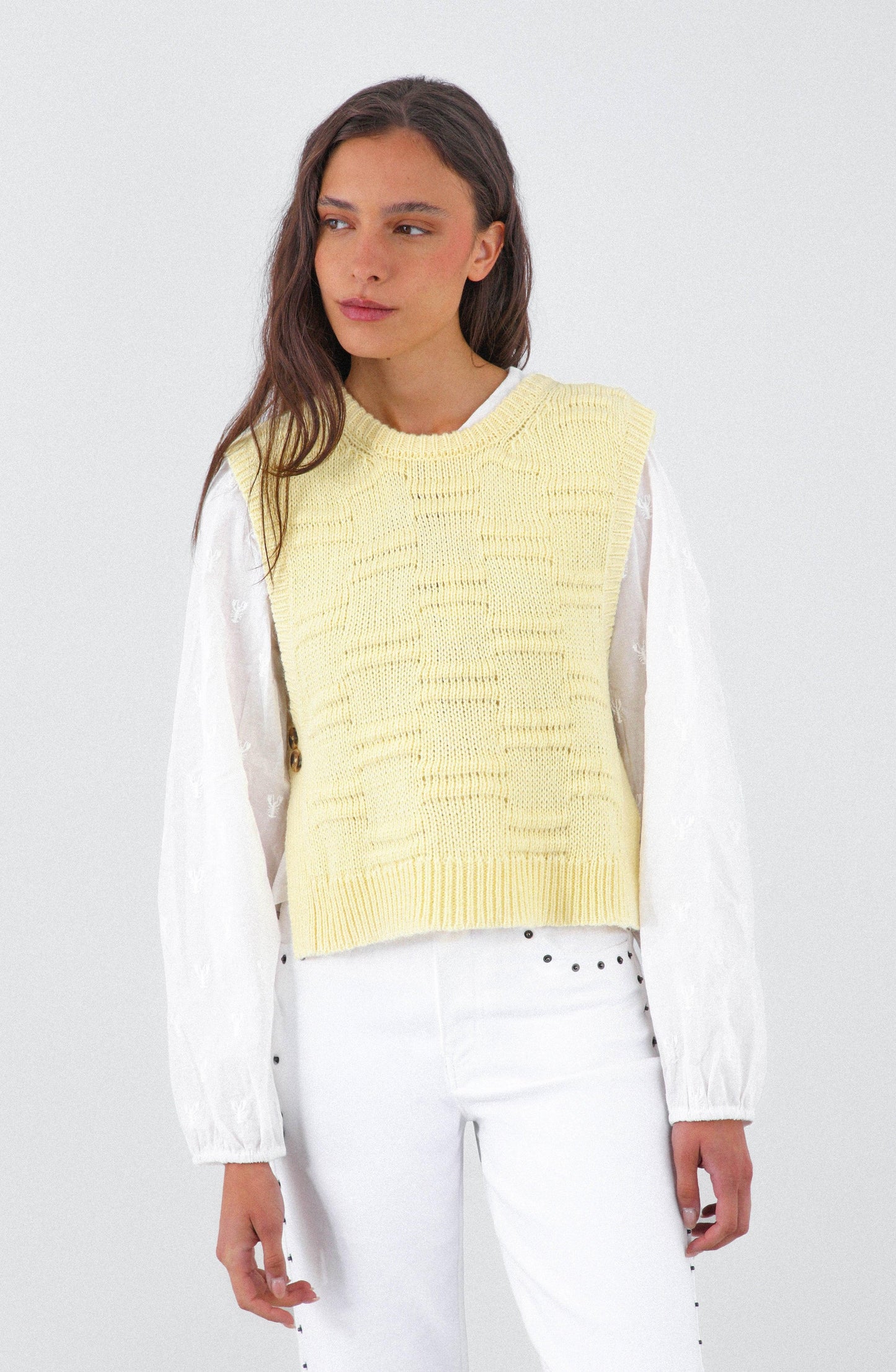 Butter Yellow Knit Vest