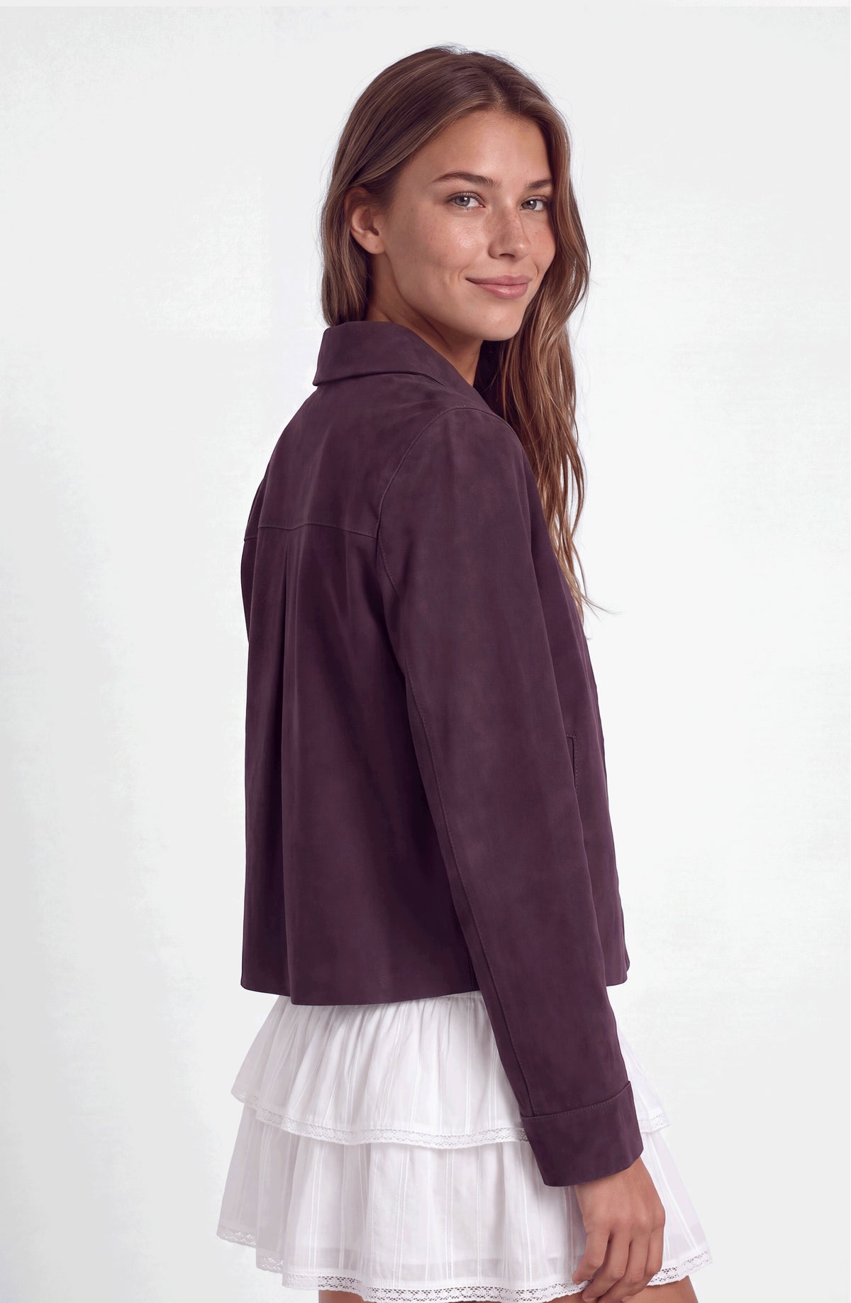 Purple Peter Pan Collar Jacket
