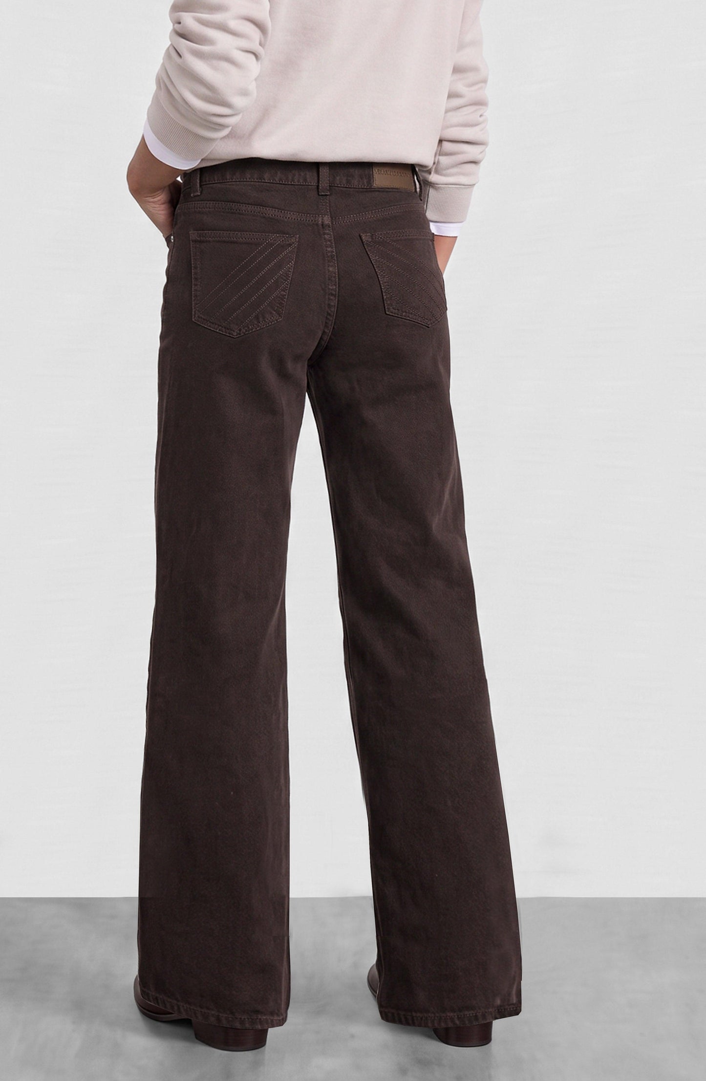 Brown Pleated Pants