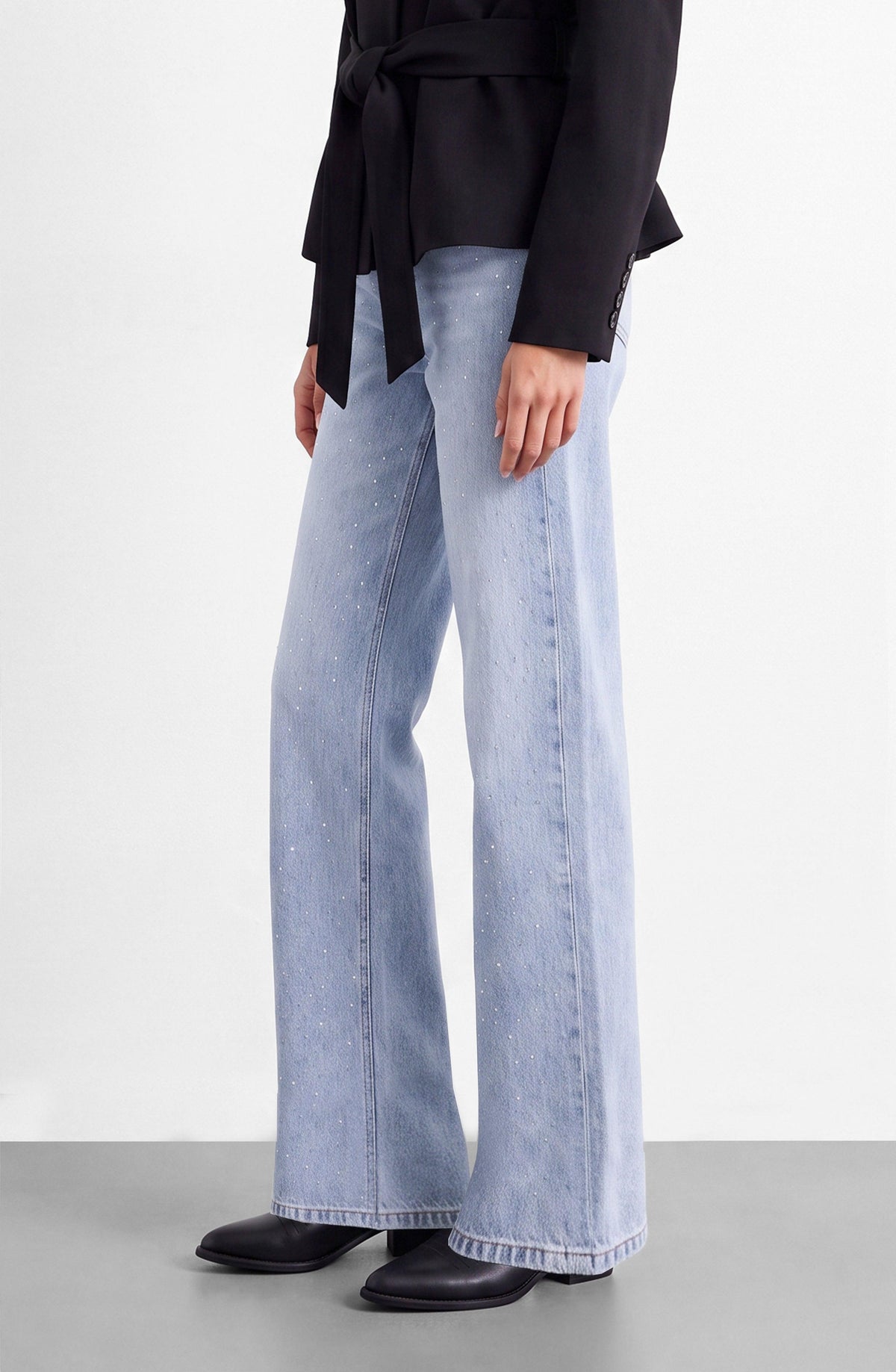 Light Blue Strass Pants