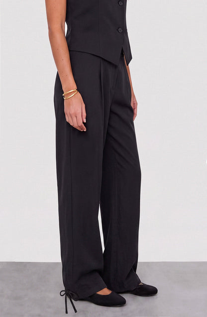 Tencel Black Tailored Pants
