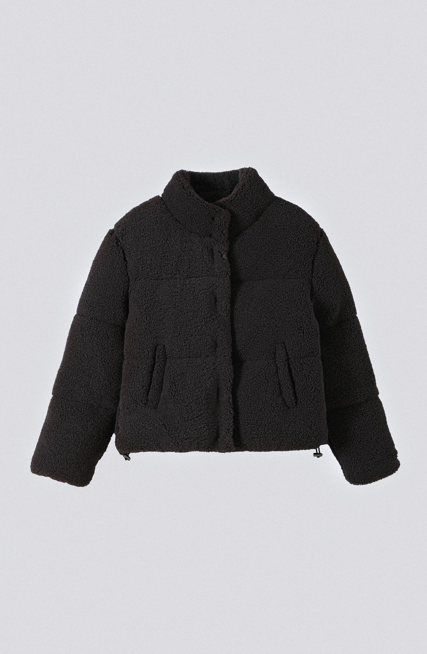 Gray Puffer Sherpa Fleece