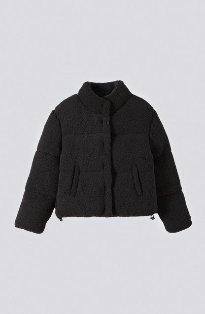Gray Puffer Sherpa Fleece