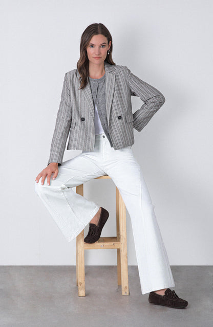 Blazer Corto Lurex Grey