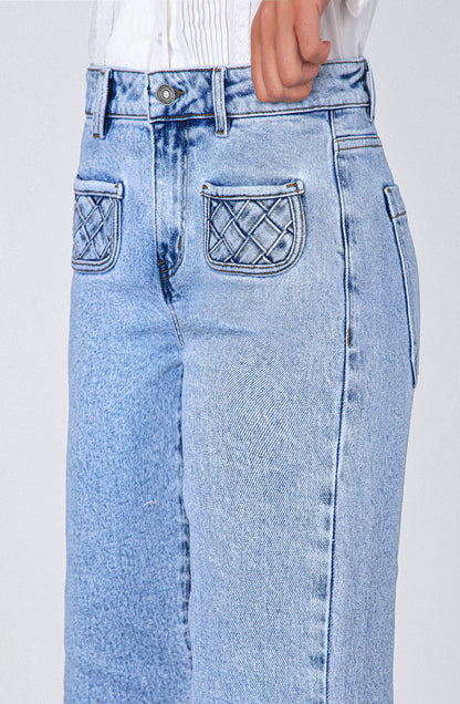 Pocket Nudos Blue Pants