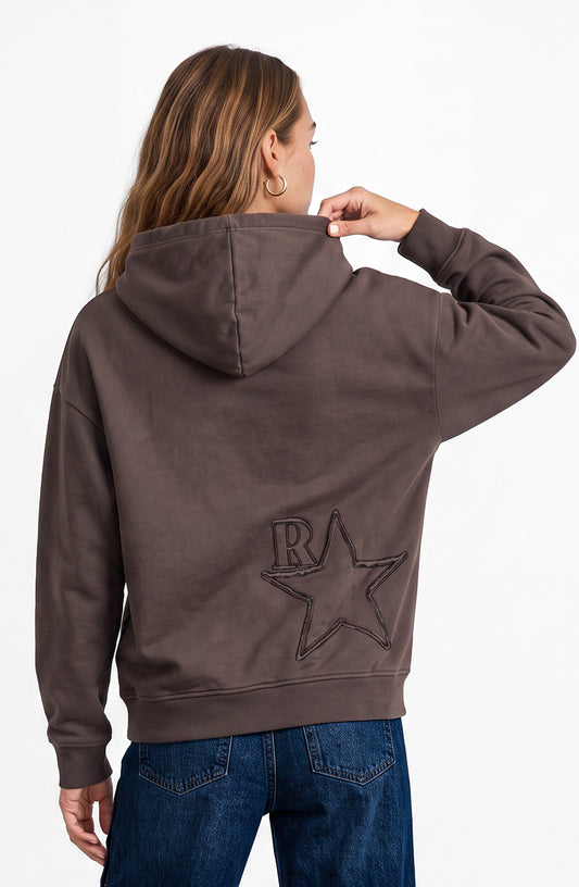 Brown Star Hoodie Sweatshirt