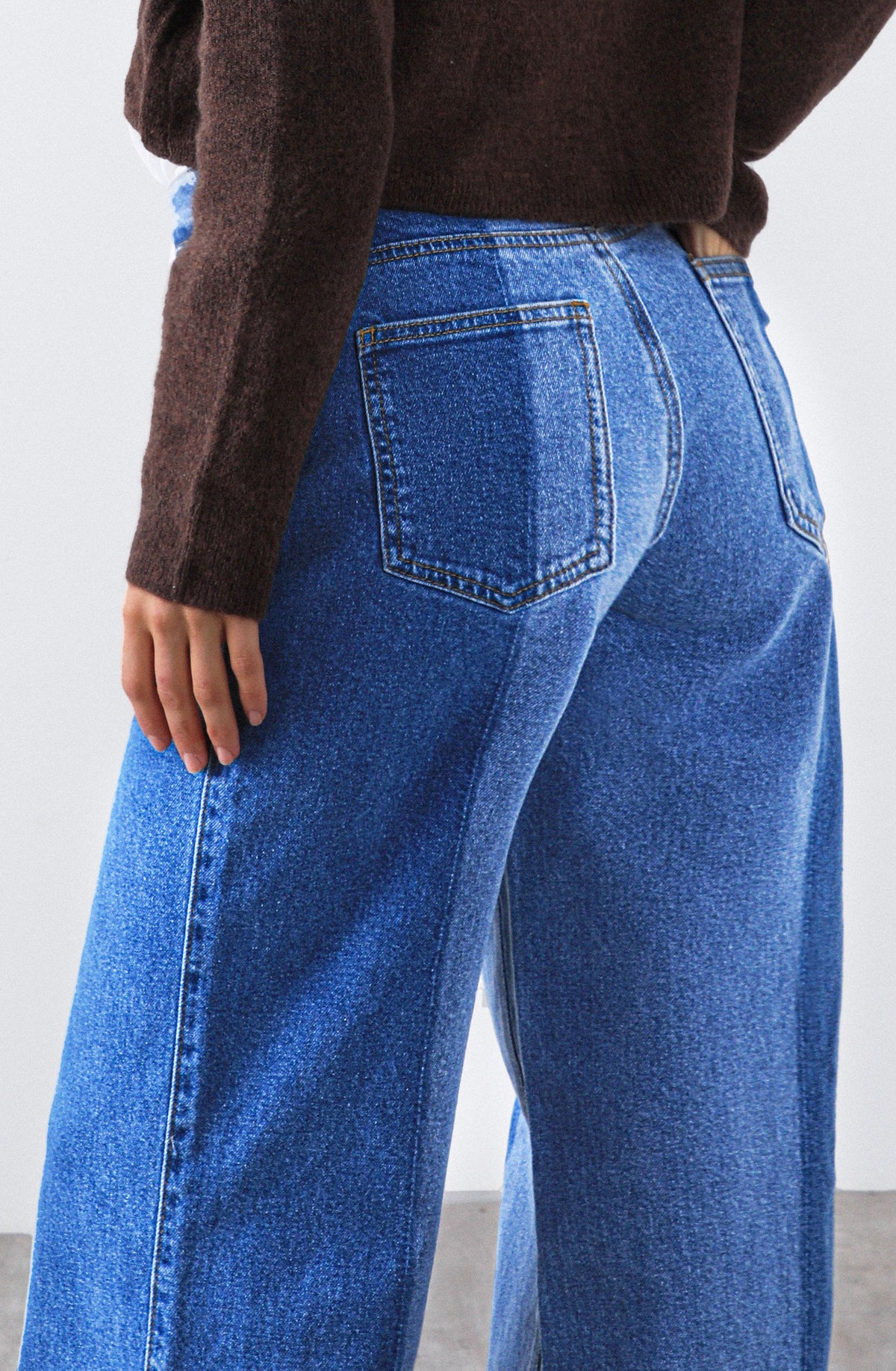 Blue Two-Tone Pants