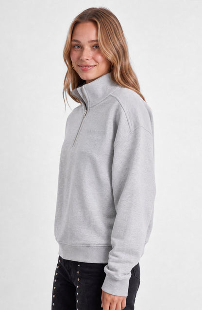Sweatshirt Mid Zipper Grey