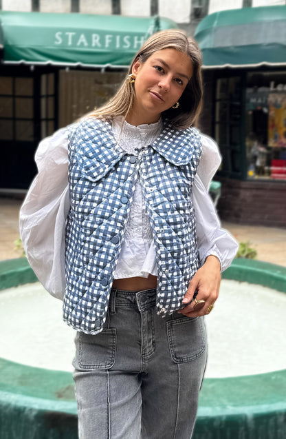 Quilted Vichy Vest