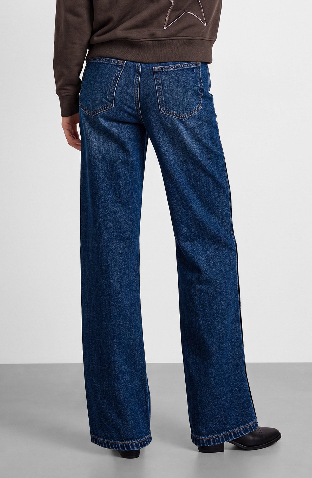 Indigo Pants with Side Buttons