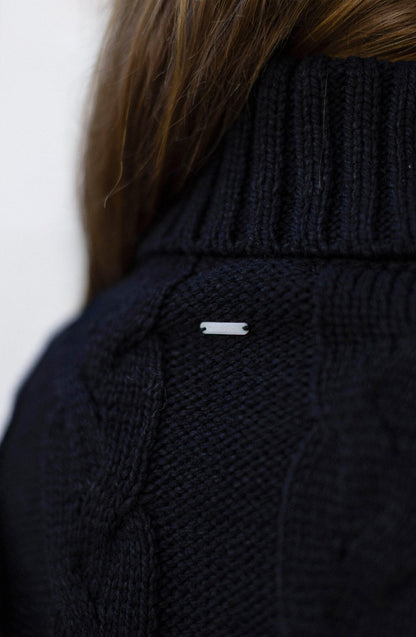 Black Braided Sweater