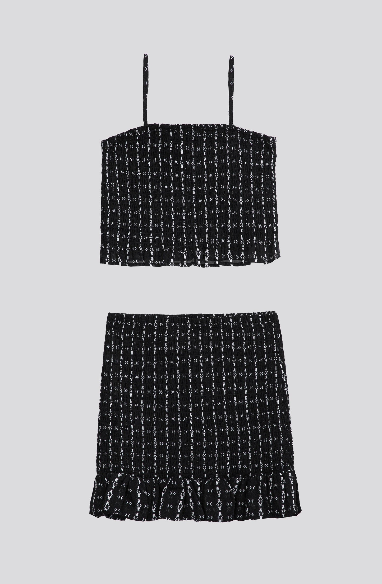 Full Print Black Panal Top