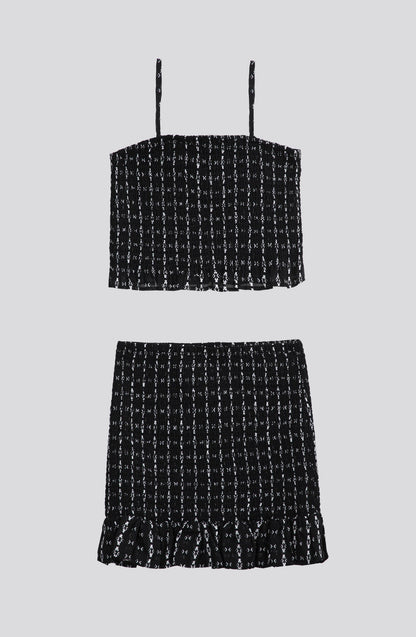 Full Print Black Panal Top