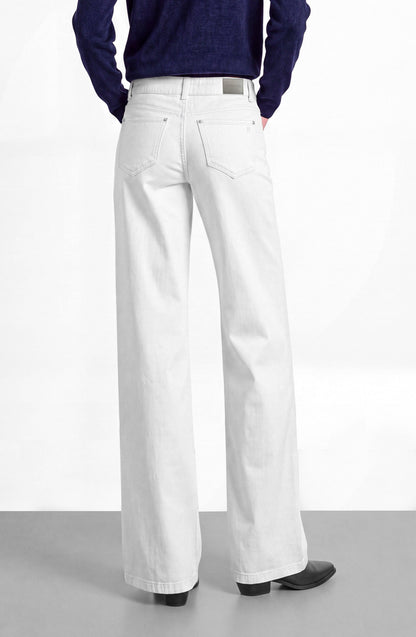 White Belted Waistband Pants