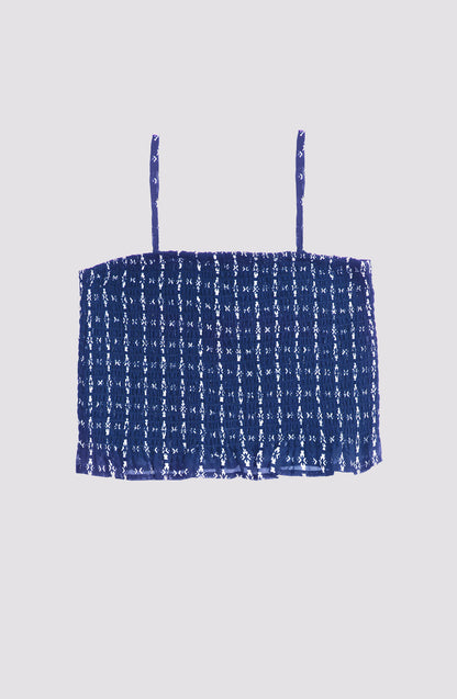 Blue Full Print Panel Top