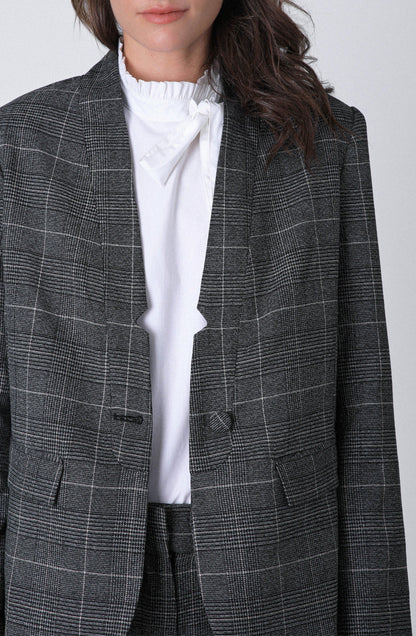 Gray Lurex Knit Blazer