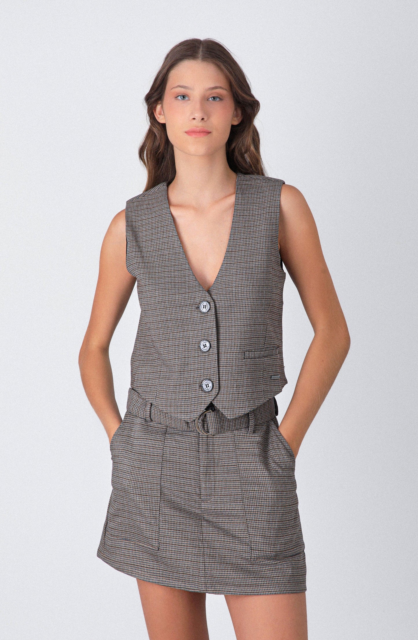 Brown Knit Vest
