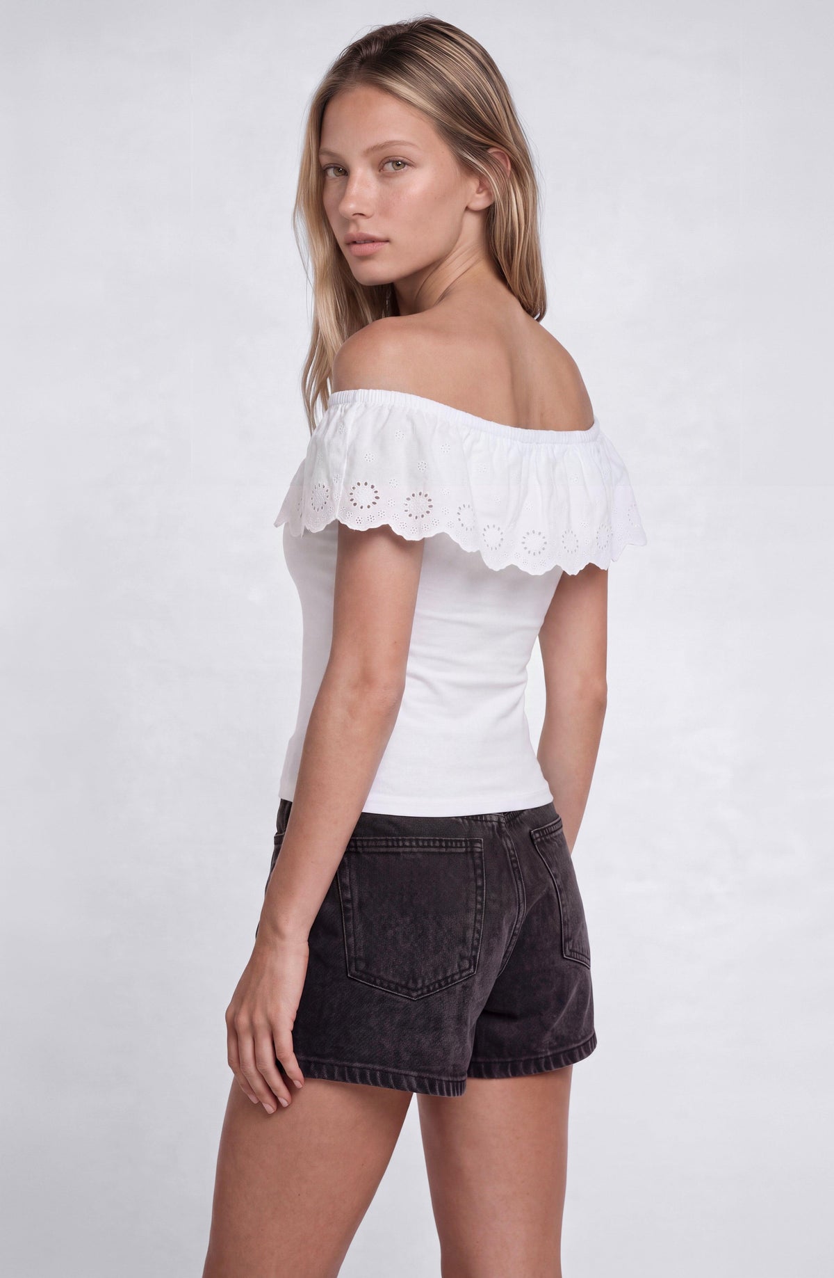 White Embroidered Top
