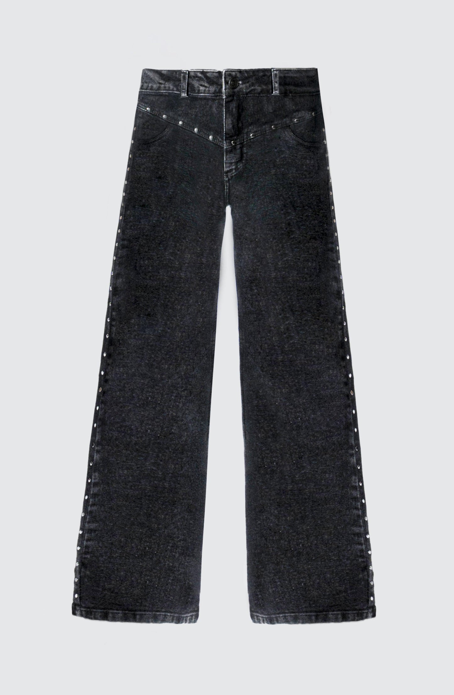 Black Pants with Front Studs