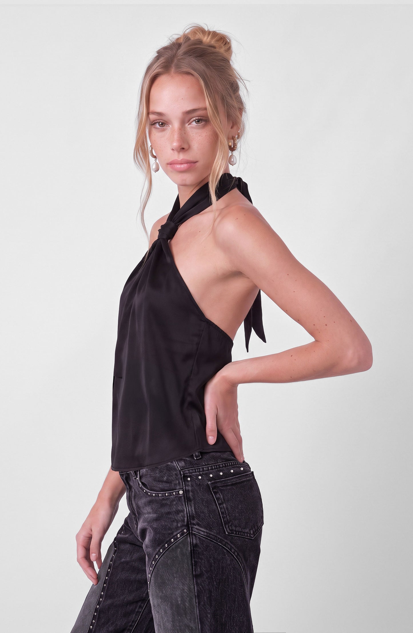 Top Halter Black