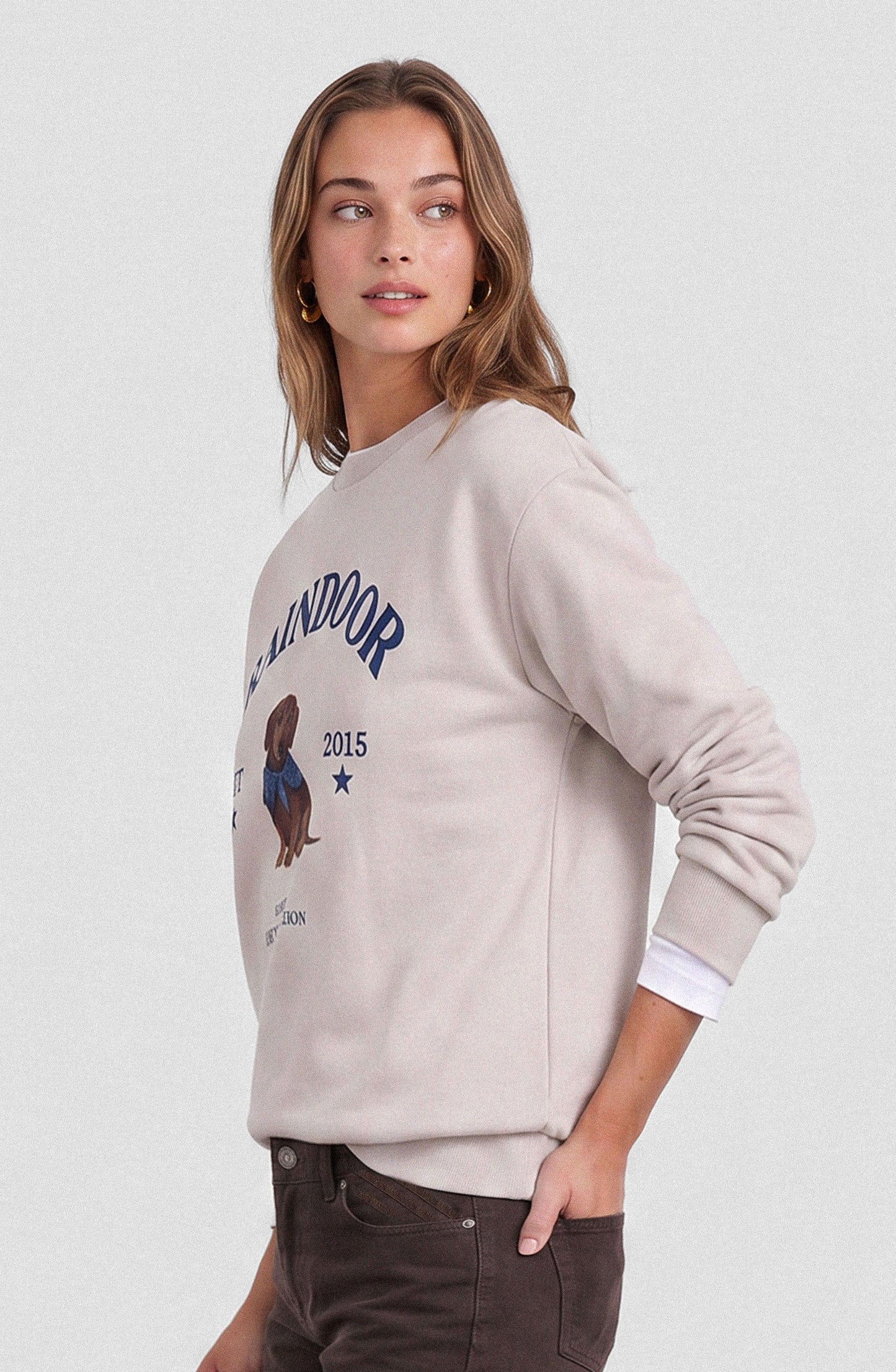 Ecru Dachshund Hoodie