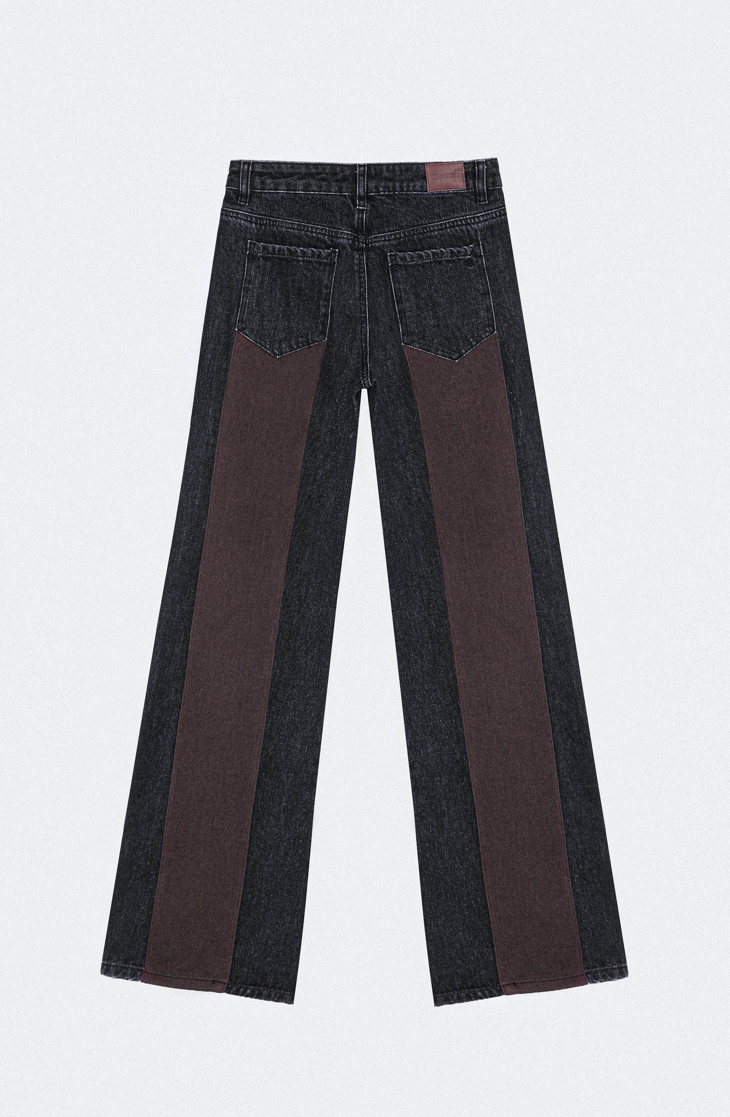 Brown Denim Pants with Application