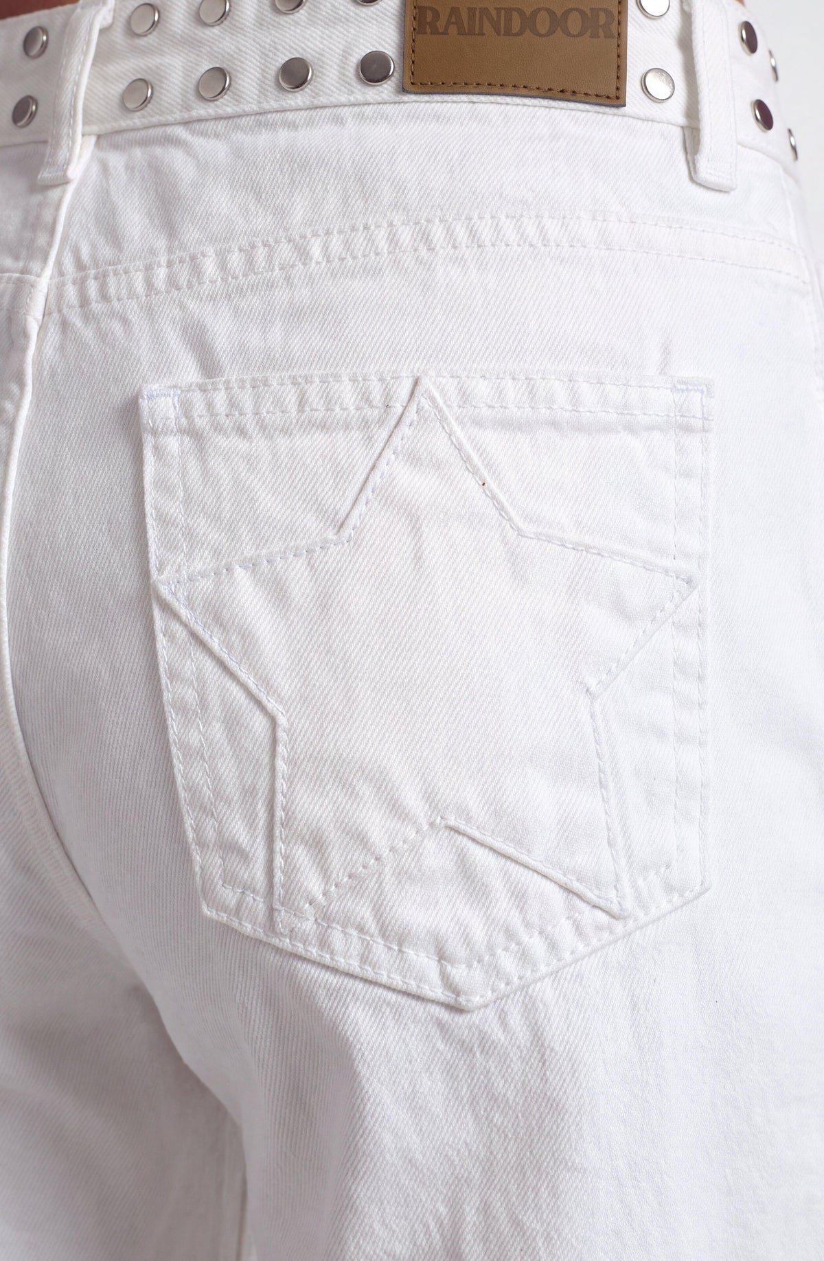 White Multi-Stud Pants