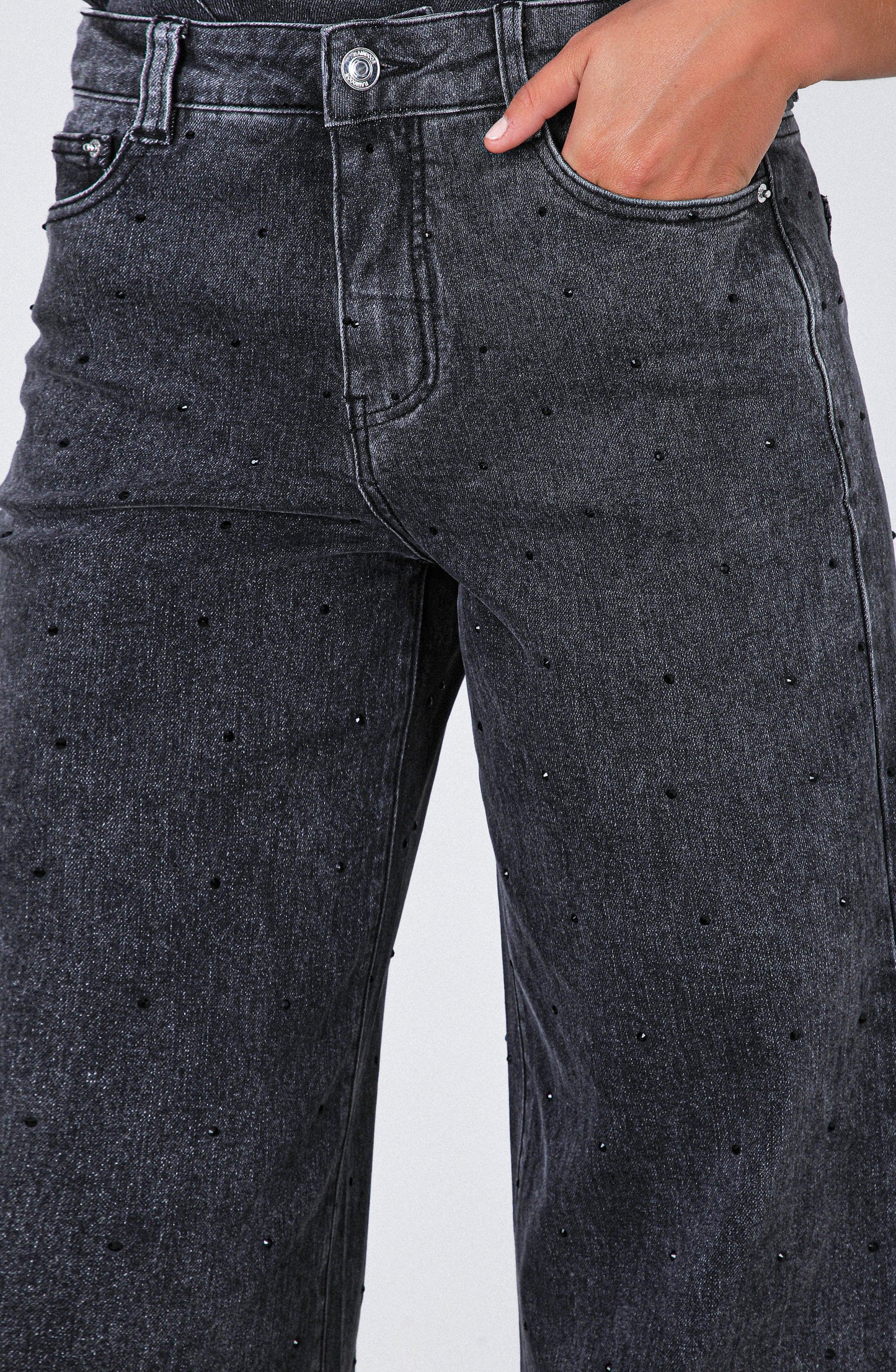 Black Strass Pants