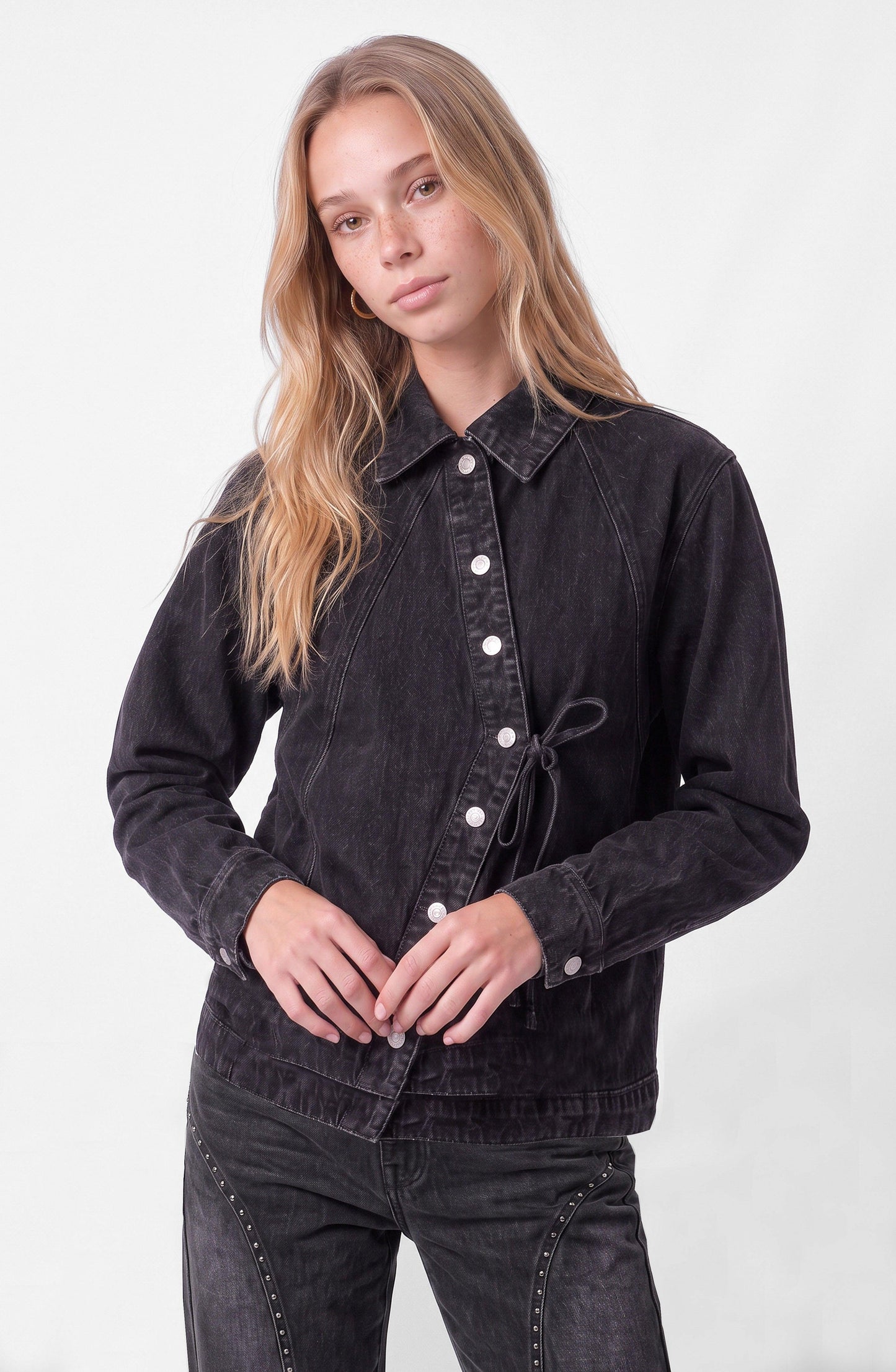 Denim Ribbon Jacket