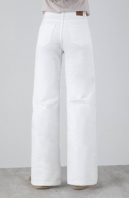 White Floral Print Pants