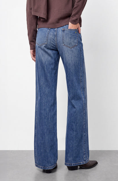 Pants Front Buttons Blue