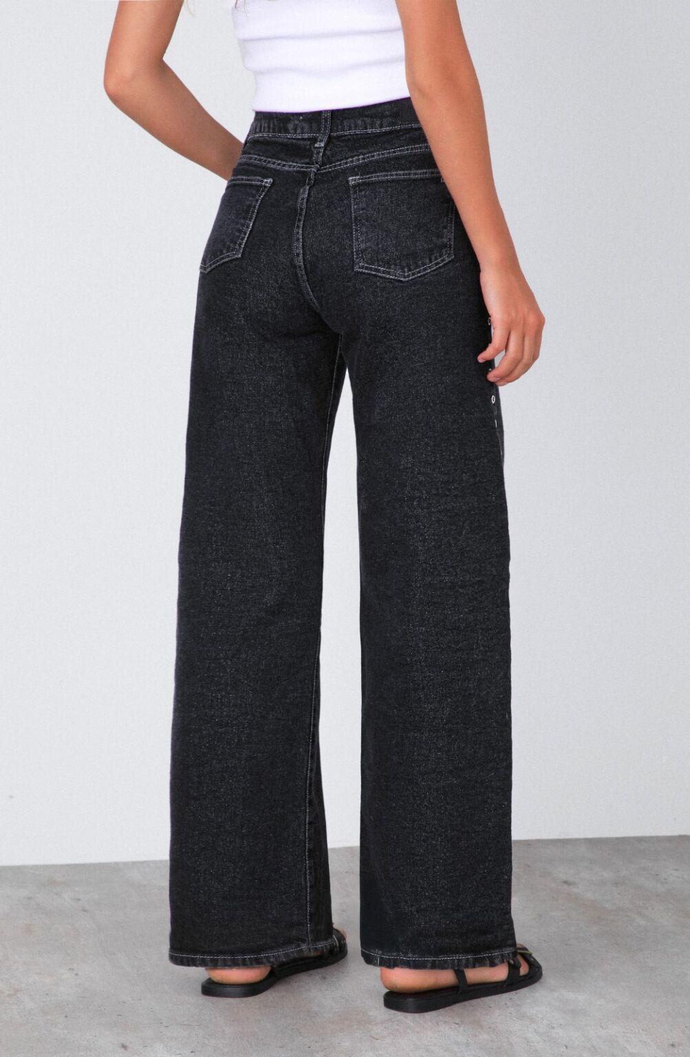 Black Front Eyelet Pants