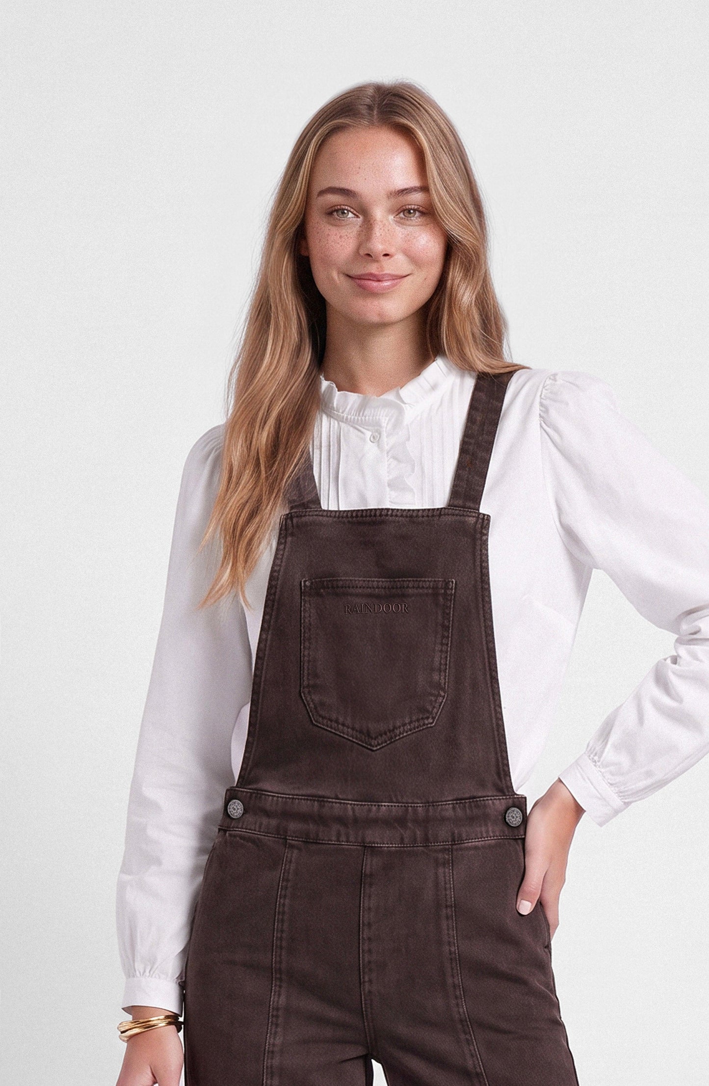 Denim Brown Overalls