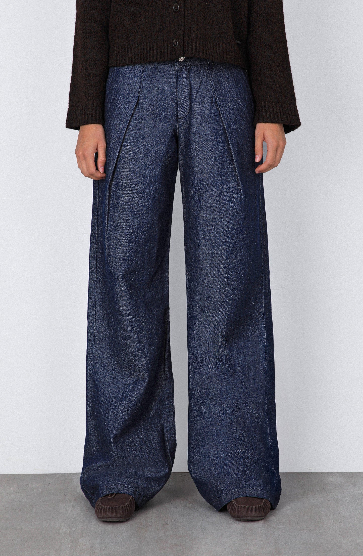 Blue Denim Tailored Pants