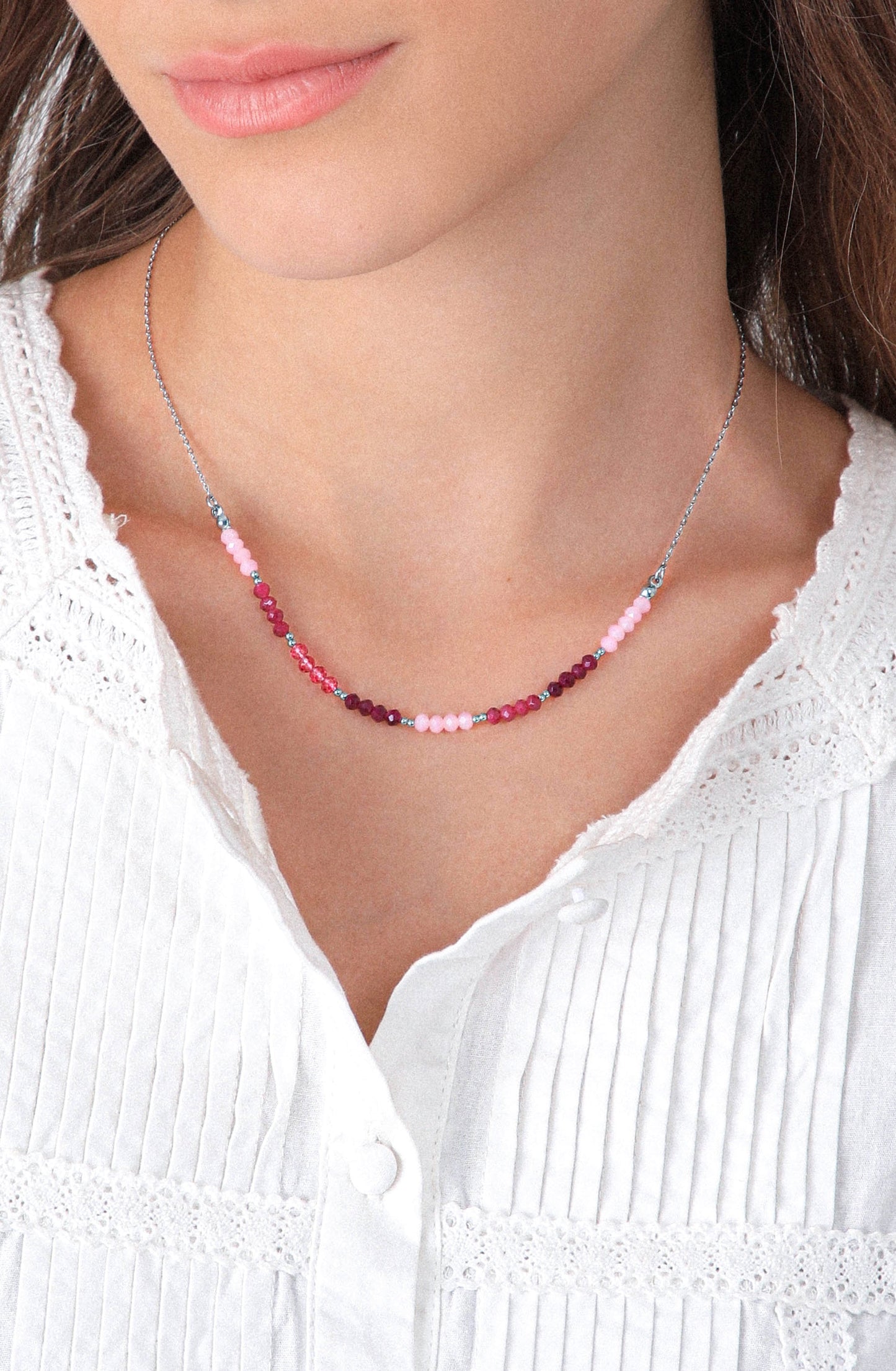Collar Mostacillas Silver