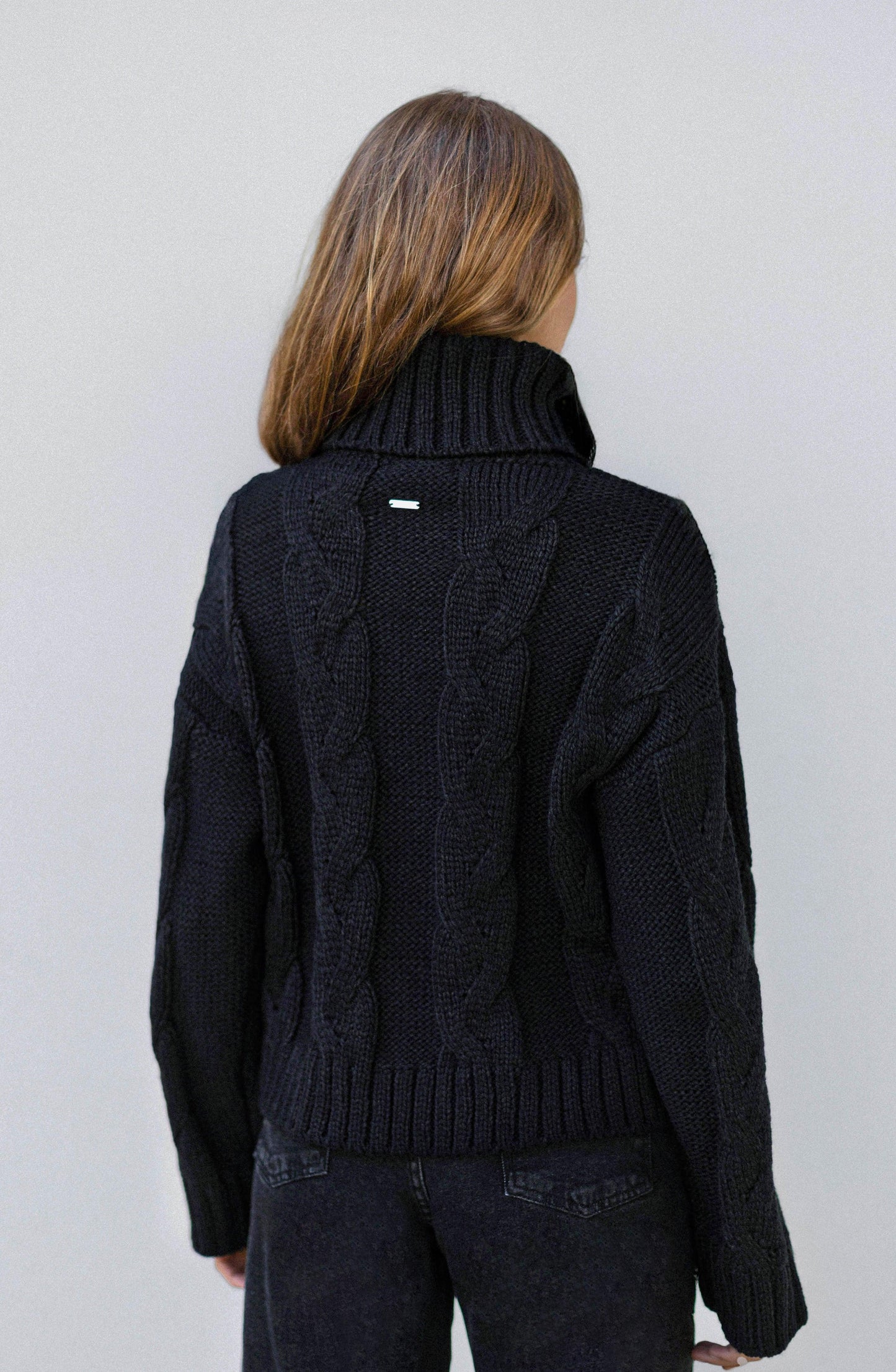 Black Braided Sweater