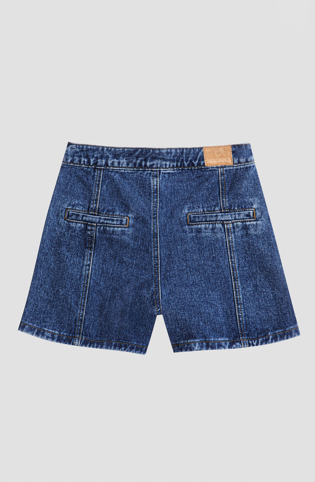 Blue Front-Pocket Shorts