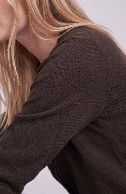 Brown Button Cardigan