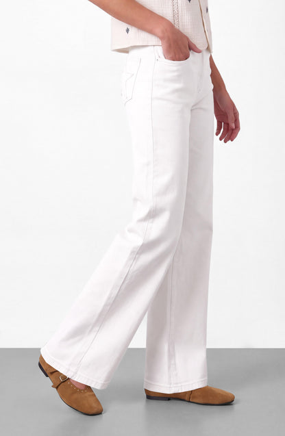 White Star Frayed Pants